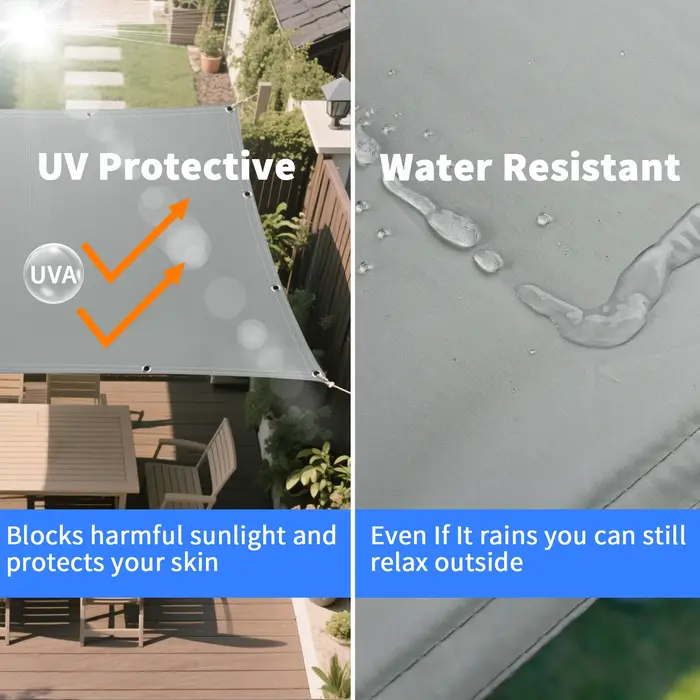 Grande bâche imperméable avec œillets pour ombrage de jardin