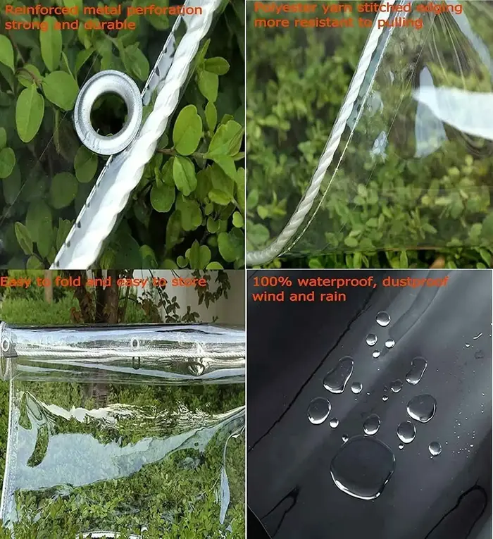 Bâche transparente en PVC de 0.39mm
