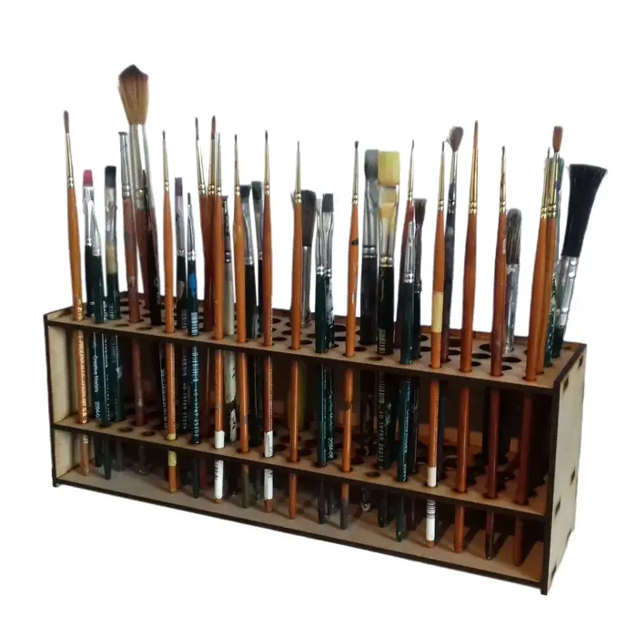 67 trous porte-pinceau support en bois