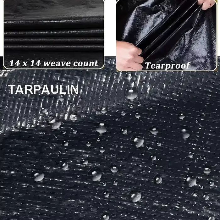 Bâche noire robuste, imperméable