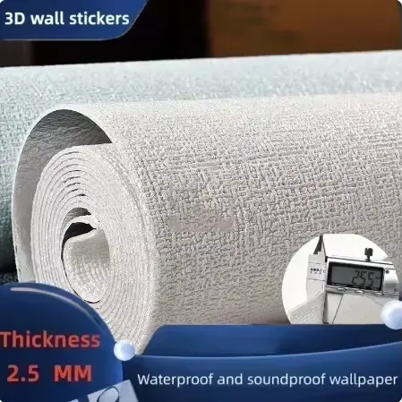 Papier peint auto-adhésif épais 3D d'isolation thermique