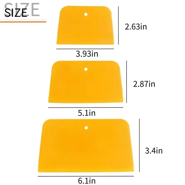 Spatules en plastique de 4/5/6 pouces avec papiers de ponçage mixtes pour l'application de mastic et de glaçage sur carrosserie automobile