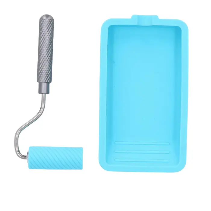 Rouleau de peinture en Silicone, ensemble de rouleaux et de plateaux de peinture en Silicone, roulea