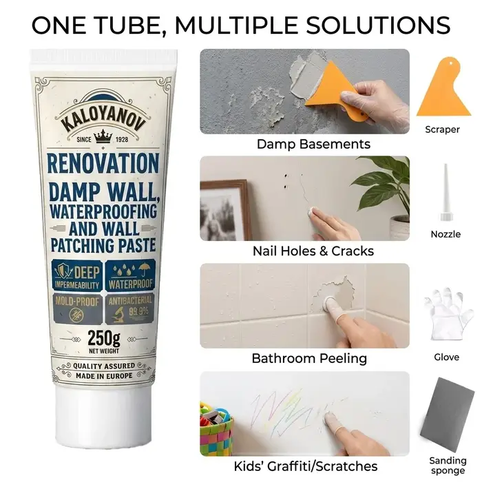 Pâte de réparation murale imperméable