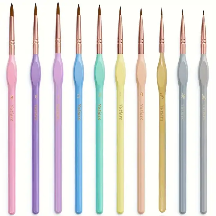 Ensemble de pinceaux miniatures de précision – Idéal pour les œuvres d'art détaillées, l'artisanat e
