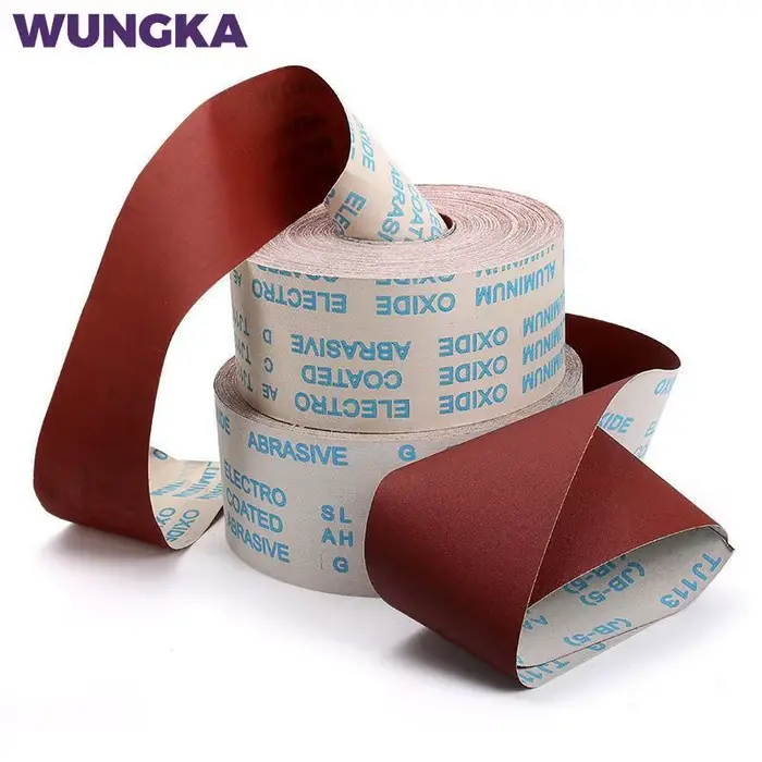 Rouleau de papier de verre 1 ou 5M 4 ''100mm de largeur, tissu émeri, feuilles abrasives de ponçage,