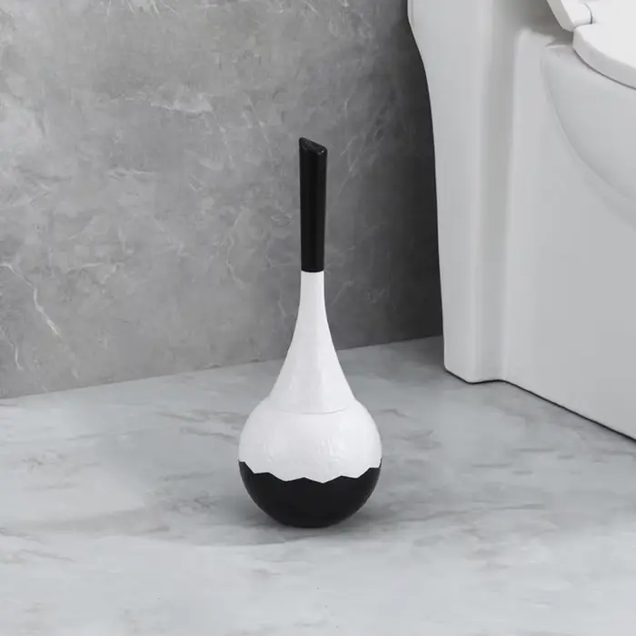 Brosse de nettoyage dorée haut de gamme, manche Long avec support de Base, brosse de toilette anti-r