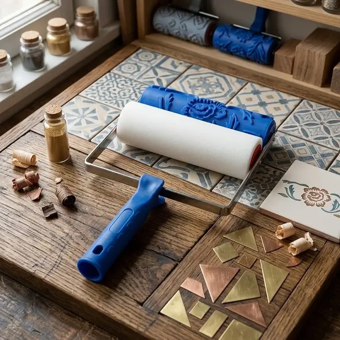 Rouleaux à peinture à motifs pour murs