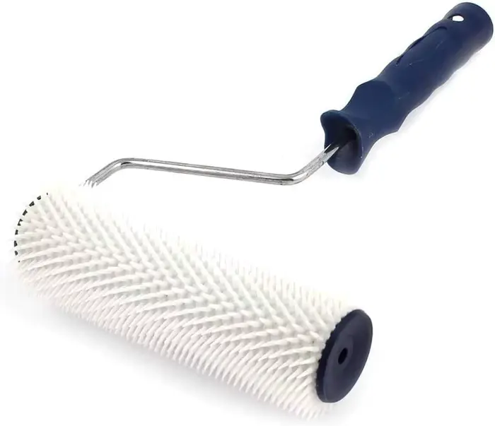 Rouleau à pointes auto-nivelant pour sol en Latex, 23cm/9 pouces, pour enlever les bulles, brosse à