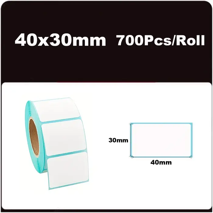 700 pièces/rouleau 40*20/40*30/50*30mm fournitures d'impression étiquette thermique autocollant papier étanche