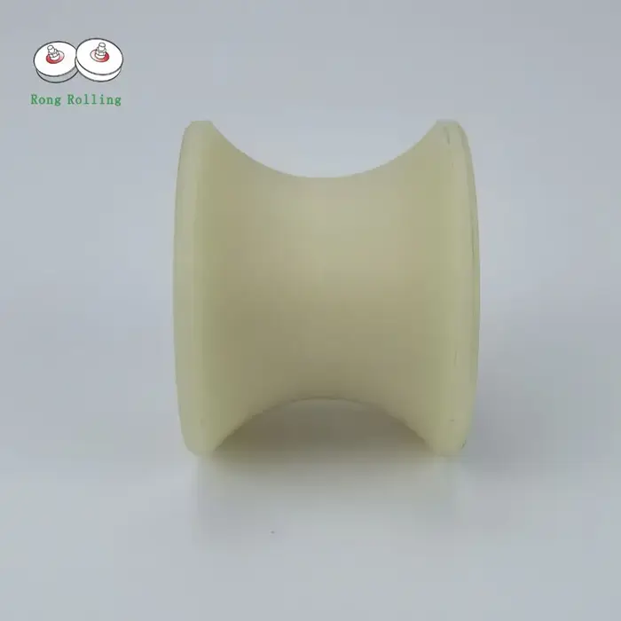 Rouleau en nylon à rainures coulissantes, diamètre 60 mm, épaisseur 48 mm, diamètre de la rainure en U 50 mm, roue en nylon pour portail avec double roulements 6201RS