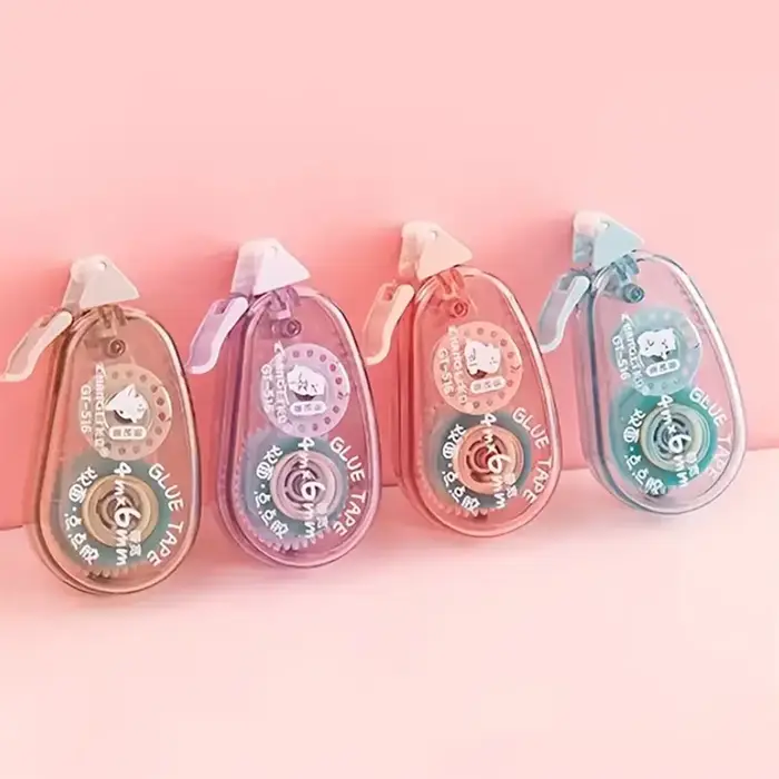 Ruban adhésif double face portable et permanent, 4m x 6mm, 1 pièce, pour scrapbooking, maison, école