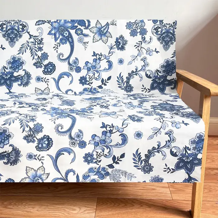 Tissu en toile de coton pur de 2.4m de large au mètre, pour draps de lit, housses de canapé, rideaux