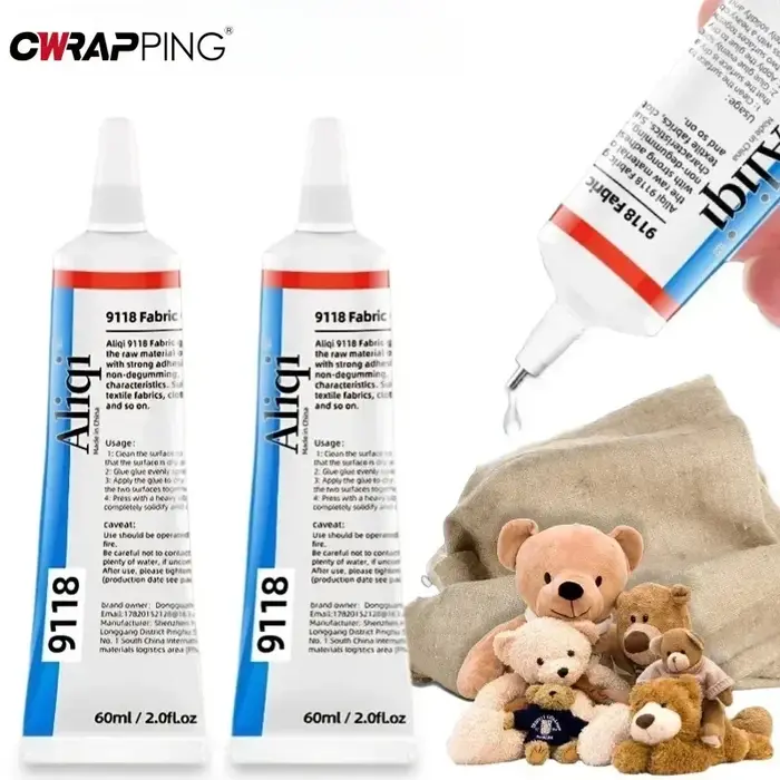 Colle pour tissu transparente