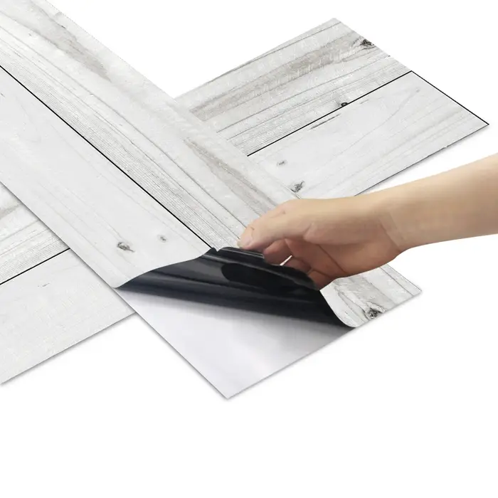 Rouleau de papier peint auto-adhésif en bois et vinyle