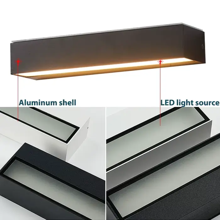Applique Murale LED en Aluminium Imperméable Conforme à la Norme IP65