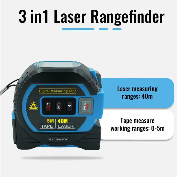 Ruban à mesurer Laser 3 en 1, ruban à mesurer numérique, télémètre Laser de haute précision, ruban à