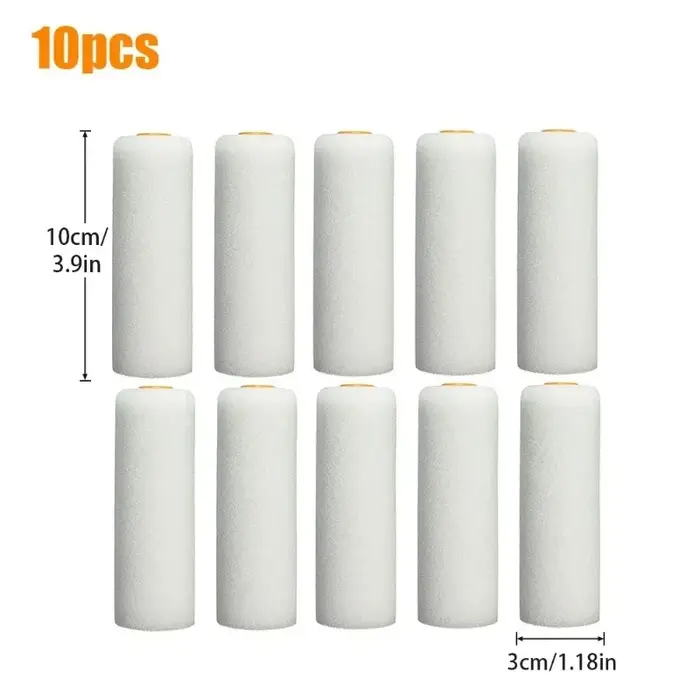 2 rouleaux de peinture en mousse durables de 100 mm