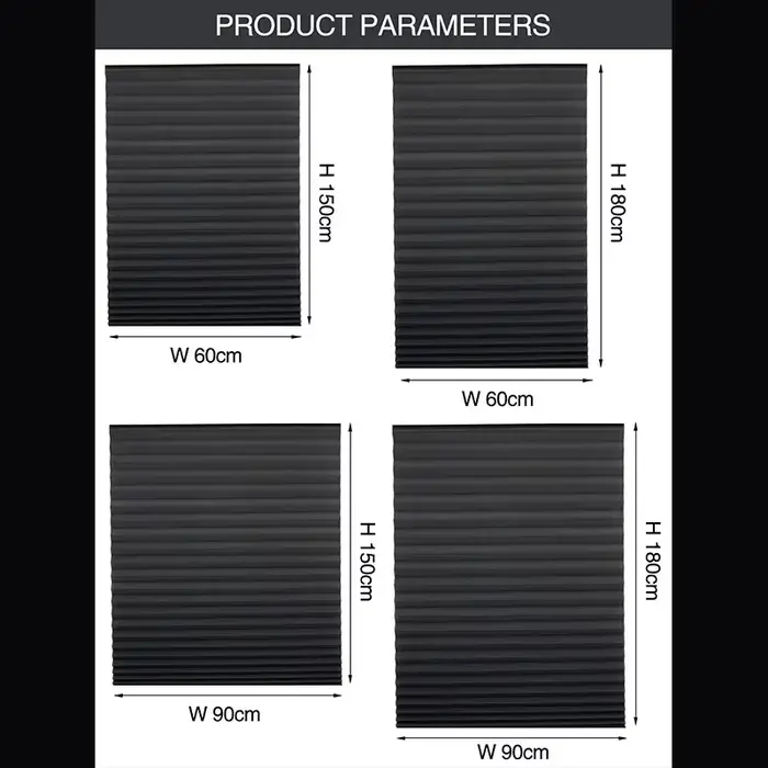 Store occultant pour fenêtre, stores plissés, abat-jour sans fil, filtrage de la lumière, pour salle