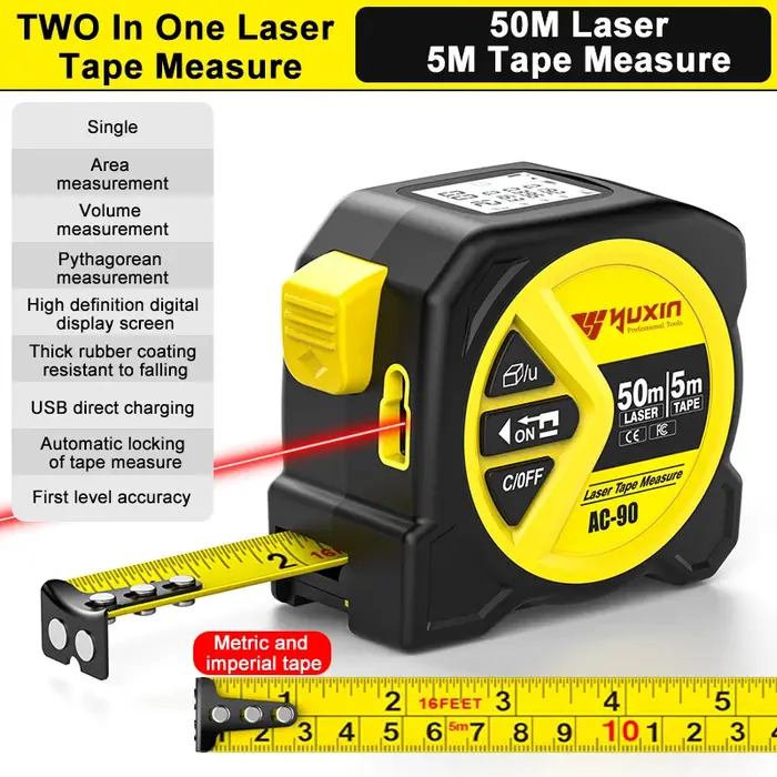 Ruban à mesurer Laser 3 en 1