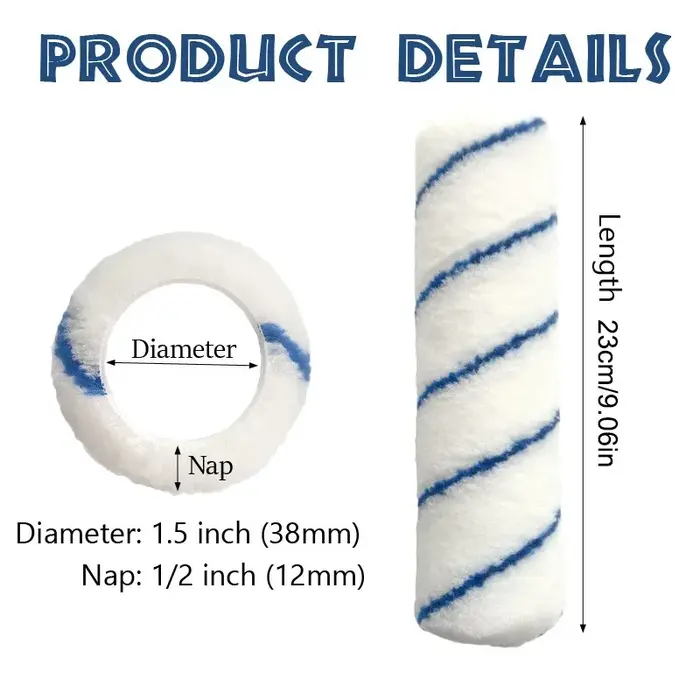 Rouleau de peinture à Cage en microfibre tissée