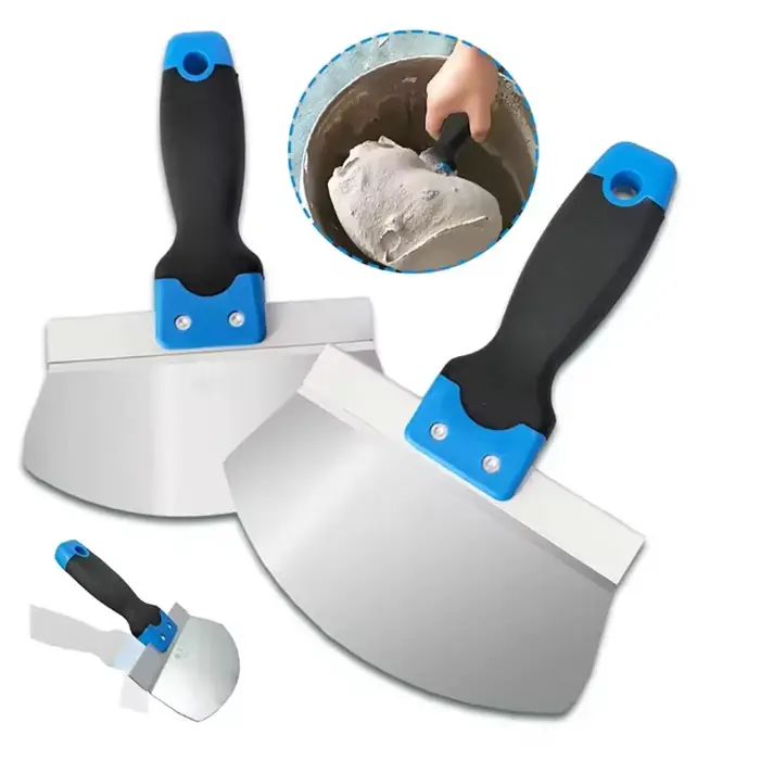 Grattoir à peinture en acier inoxydable de 6,5 pouces, grattoir à mastic avec manche, utilisé pour l