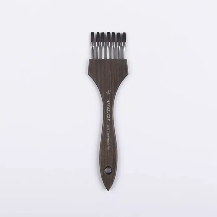 Pinceau de peinture à pointe pointue/plat à dents multiples