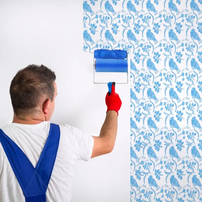 Rouleau de peinture en caoutchouc à motifs pour décoration murale