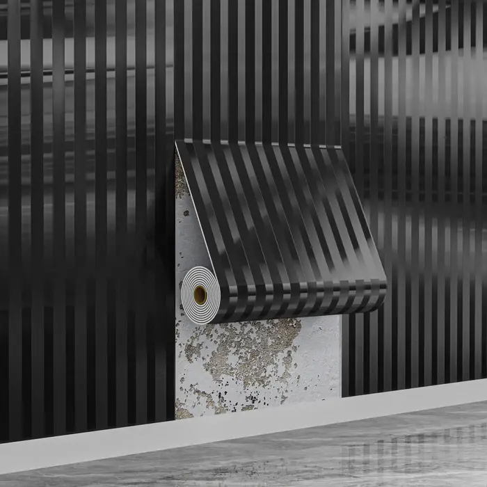 Papier peint épais à grille marron