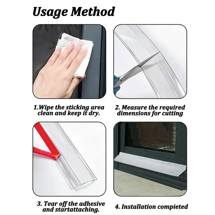 Bande d'étanchéité transparente imperméable
