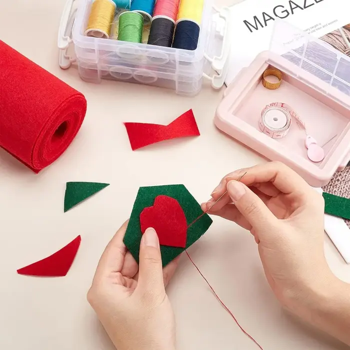 Feuille de tissu en feutre rouge de 10 pieds