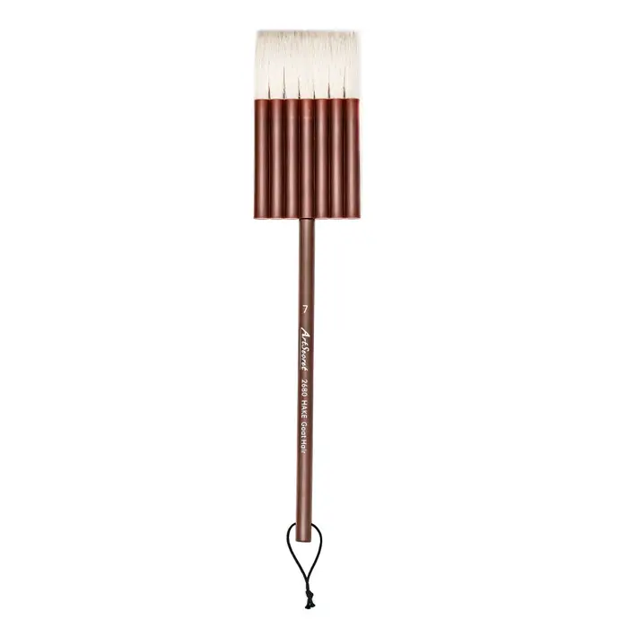 Artsecret-Pinceau plat en poils de chèvre doux pour peinture