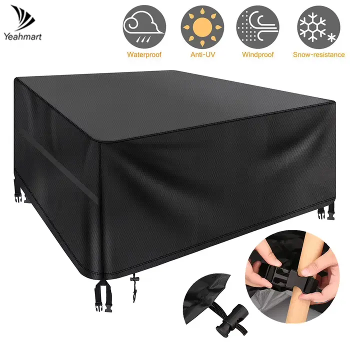 Juste de meubles de jardin avec évent, imperméable, coupe-vent, anti-UV, rapDuty Rip Verde, 600D, Ox