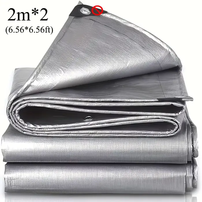 Bâche imperméable anti-UV argentée multi-usage 2x2m 2x3 3x3 3x4 3mx5 auvent abri de pluie protection