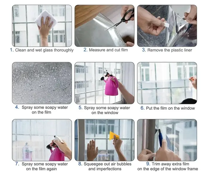 Film décoratif coloré pour vitres