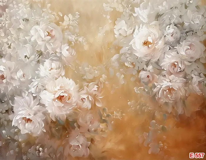Peinture à l'huile fleurs décors abstrait Floral nouveau-né femme enceinte Portrait bébé douche fond Art Photo photographie