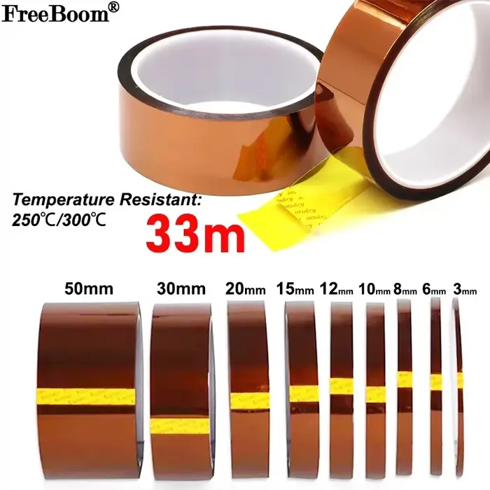 Bande BGA thermique haute température 3-100mm, isolation thermique dorée, Protection des panneaux él