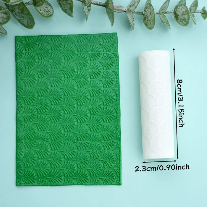 Rouleau de Texture en argile polymère avec motifs floraux