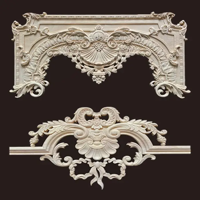 Applique longue sculptée en bois