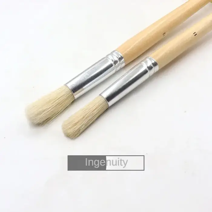 Ensemble de pinceaux à huile à tête ronde