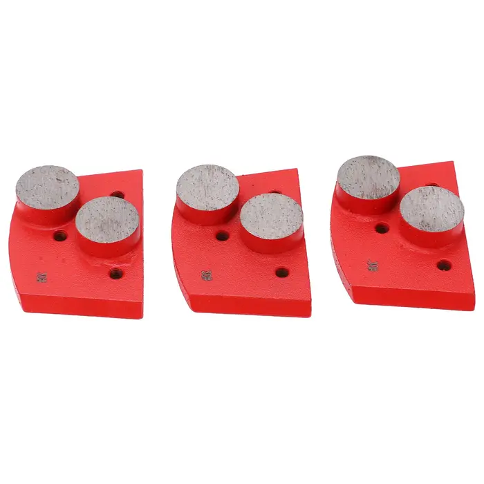 30 # Pads de ponçage rouges trapézoïdaux 30 grains # Dents cylindriques Grit 2 pour le polissage du béton
