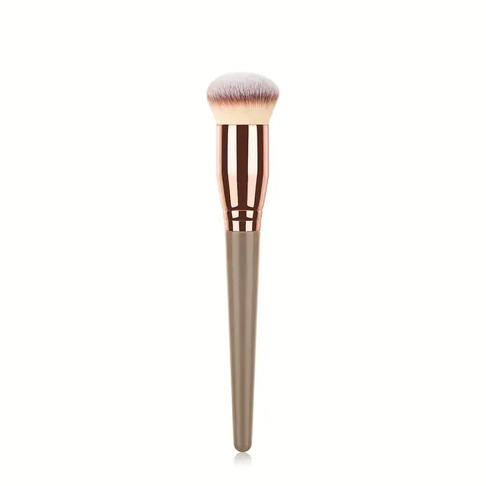 Pinceau de maquillage pour fond de teint avec manche en bois en noir de minuit fonctionne