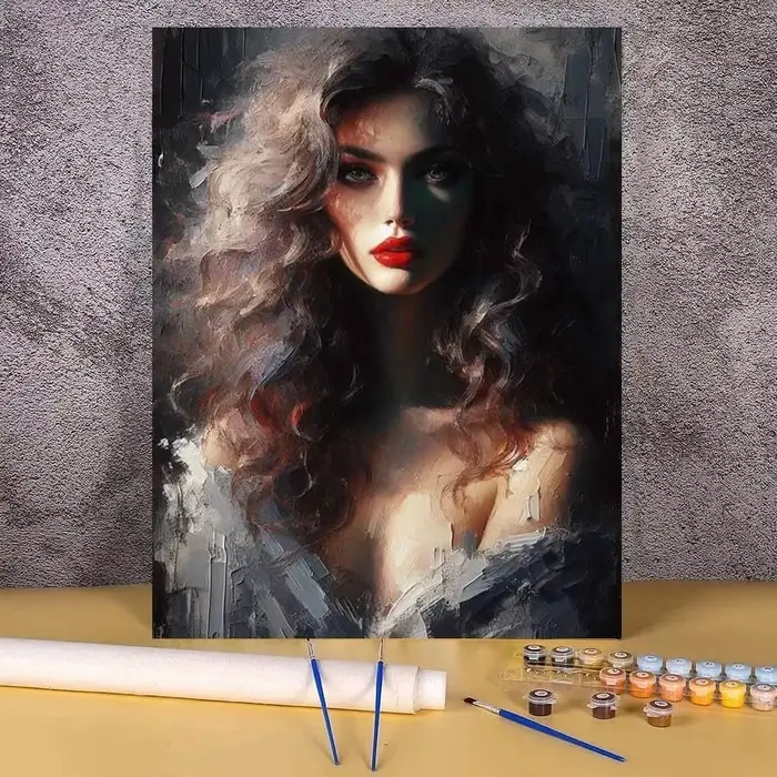 Peinture par numéros abstraite de fleurs