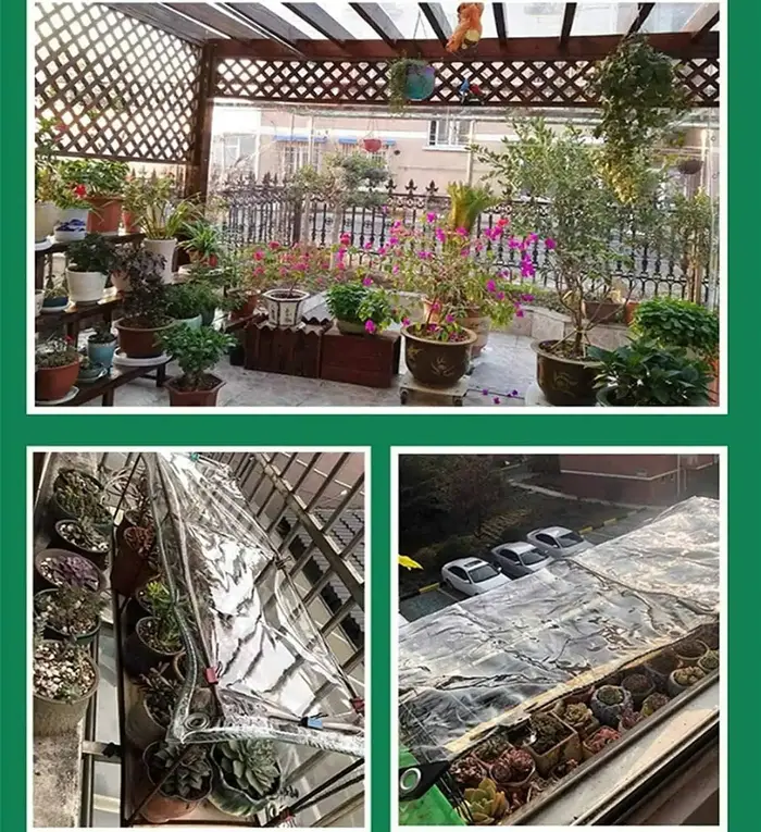Bâche transparente en PVC de 0.39mm