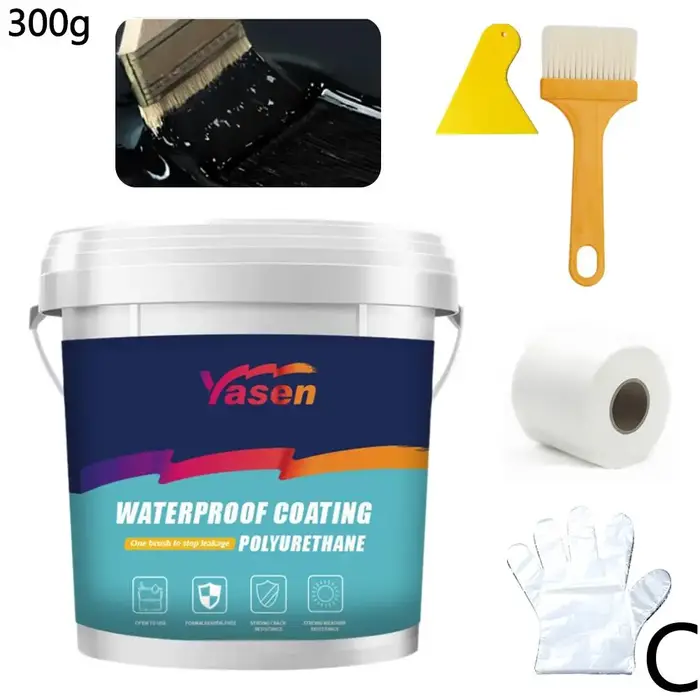 Revêtement imperméable en polyuréthane à base d'eau, réparation des fuites de toit et des murs extér