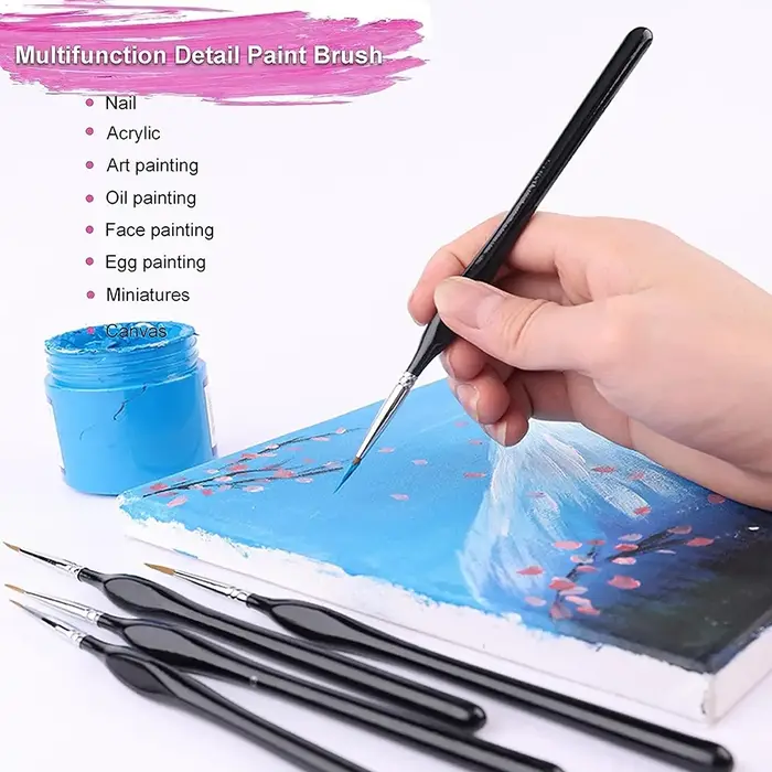 Kit de pinceaux de peinture miniatures
