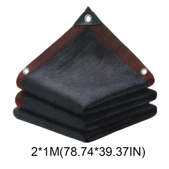 Bâche en maille durable avec œillets, grille d'ombrage noire, protection solaire de jardin, gril d'o