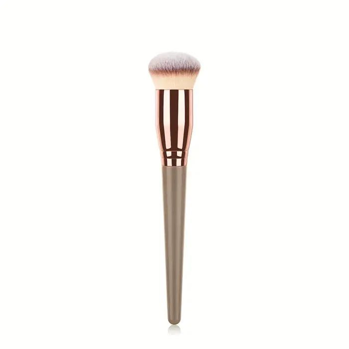 Pinceau de maquillage pour fond de teint avec manche en bois en noir de minuit fonctionne avec fond