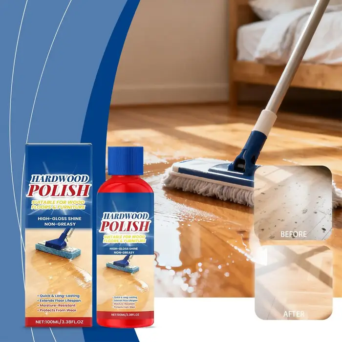 Rénovateur de parquet en bois dur, dégraissant imperméable, lustrant pour sols stratifiés, pour cham