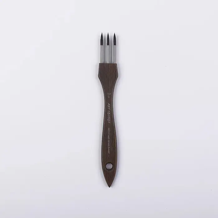Pinceau de peinture à pointe pointue/plat à dents multiples